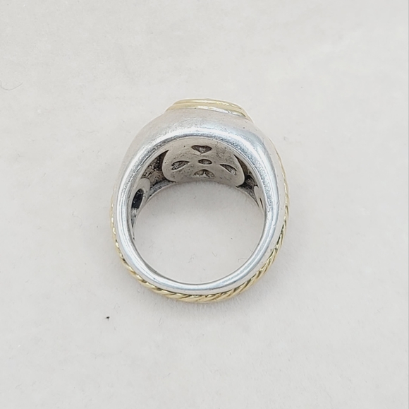 David Yurman Vintage Renaissance Citrine Ring With Gold - Picture 8 of 15